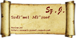 Számel József névjegykártya