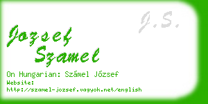 jozsef szamel business card